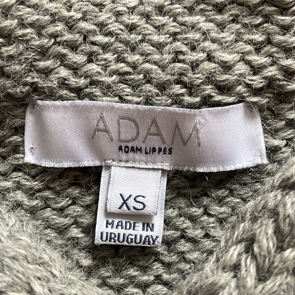 Vintage ADAM Adam Lippes Gray Handwoven Baby Alpaca Sleeveless Mini Dress - Picture 2 of 8